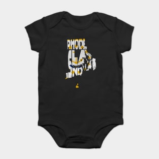 Rhode Island Typo Map Baby Bodysuit